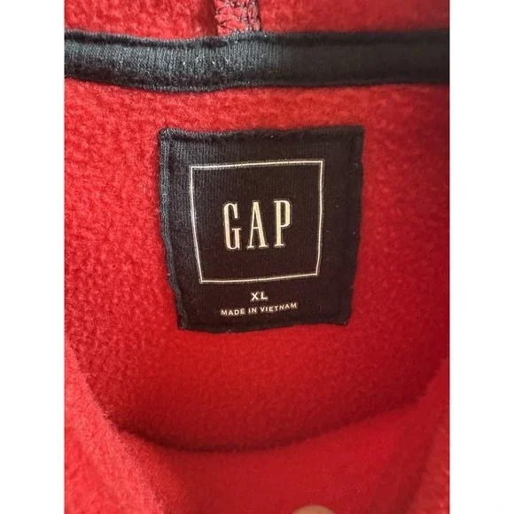 Gap Hoodie Men's XL Red Fleece Super Soft - Picture 5 of 6